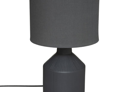 Velador de cerámica "Wond" y pantalla gris pizarra - 181952