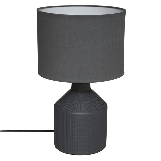 Velador de cerámica "Wond" y pantalla gris pizarra - 181952