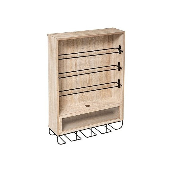 Estante de pared "Bistrot" para bebidas en madera y metal 38x55 - 182099