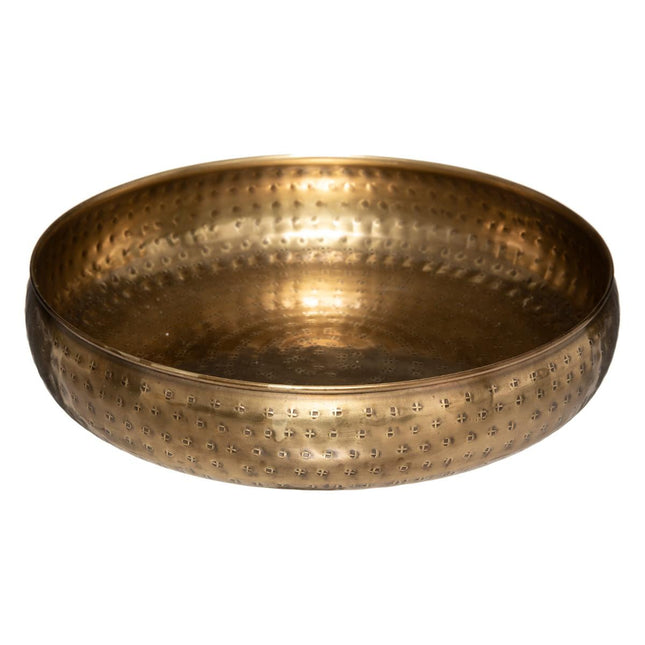 Plato de metal dorado martillado "Oasis" M - 182246