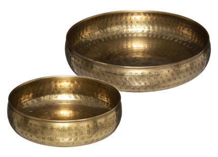 Plato de metal dorado martillado "Oasis" P - 182246