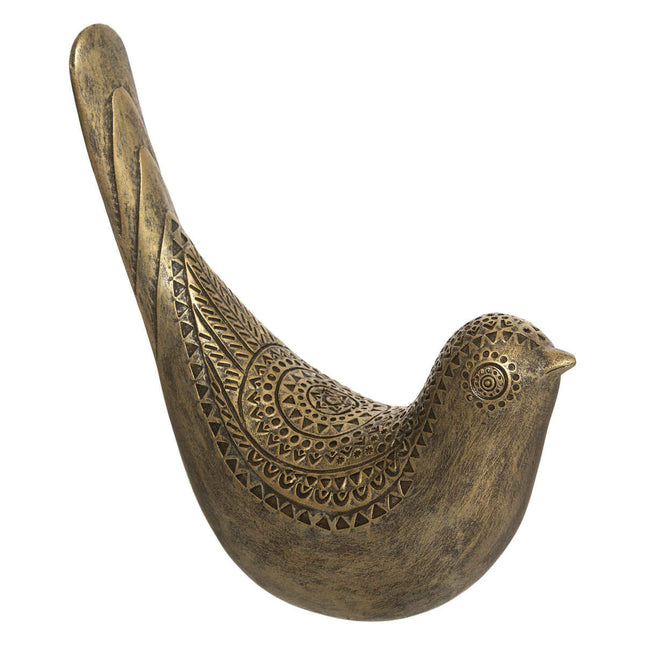 Ave "Oasis" en resina dorada A17 - 182251