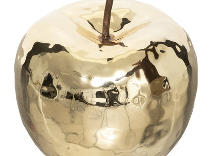 Manzana decorativa de cerámica dorada D12cm - 182316