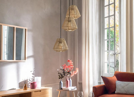 Lámpara suspendida "Jily" de cuerda 3 cabezas - 182476