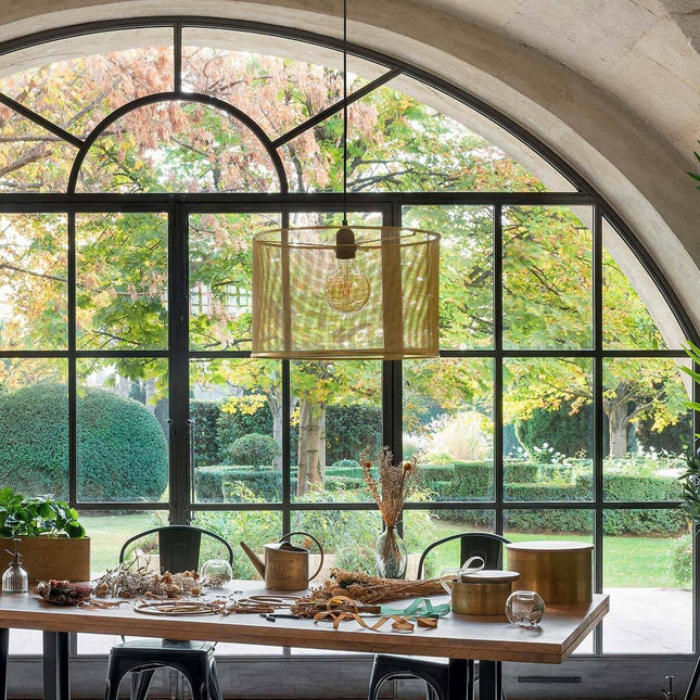 Lámpara suspendida "Loft" en metal dorado D38 - 182507