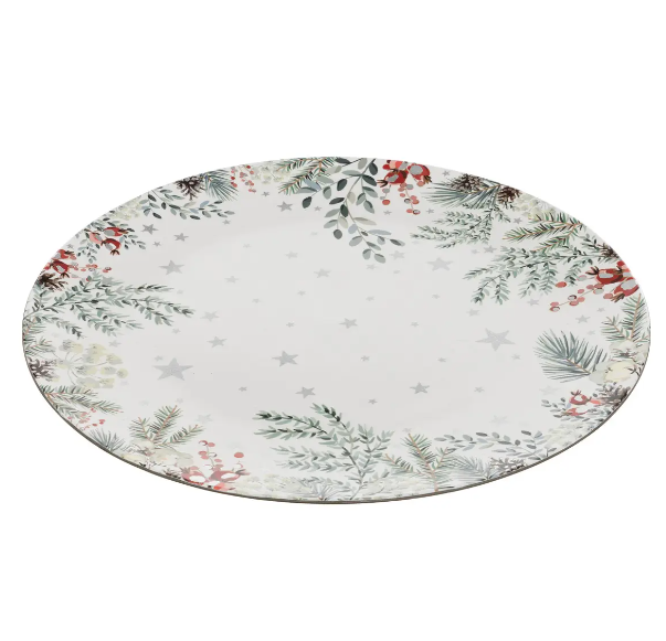 Plato de presentación decorativo "Rama de árboles" D33cm - 183353
