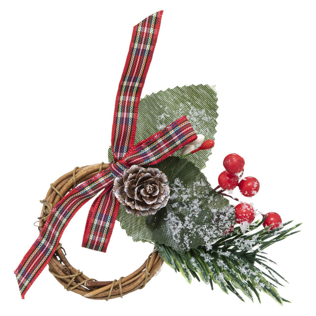 Set de 2 Servilleteros Decorativos Rama y Hoja de Acebo - 183355