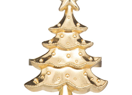 Porta servilleta "Árbol" dorado x2  - 183356