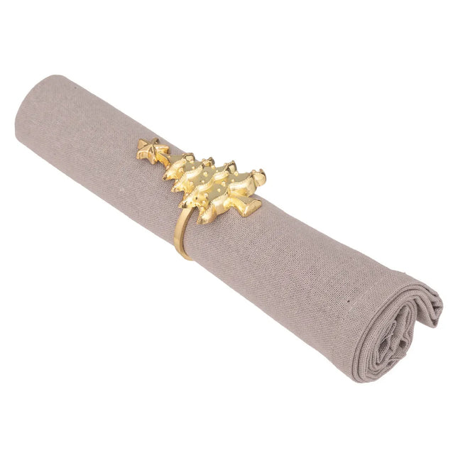 Porta servilleta "Árbol" dorado x2  - 183356