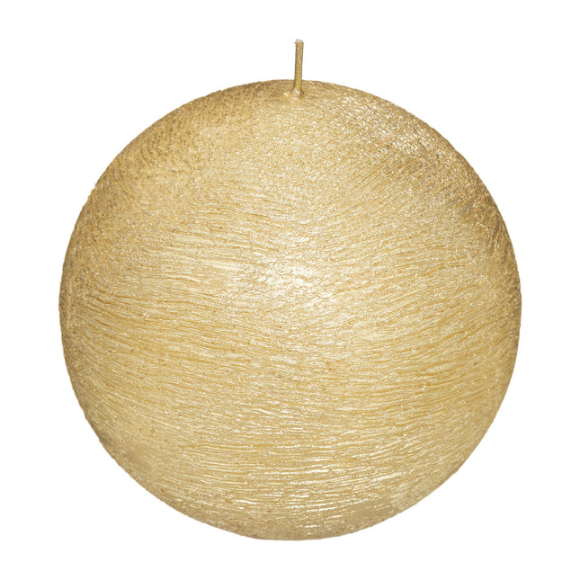 Vela bola Oro cepillado D10cm - 183391OR