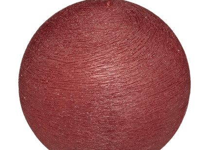 Vela bola Rojo cepillado D10cm - 183391RG