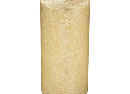 Vela Cilindro Oro cepillado 7x14cm - 183392OR