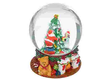 Bola de nieve "Santa y niña" D12cm - 183807