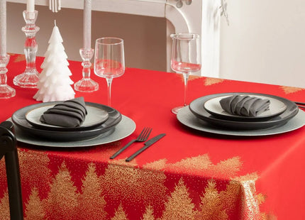 Mantel navideño "Colorama de Noël" con estampado de abetos, 140x360 cm - 183855