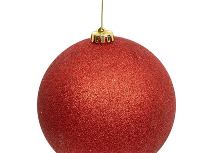 Bola navideña maxi D.15cm purpurina roja - 184158P