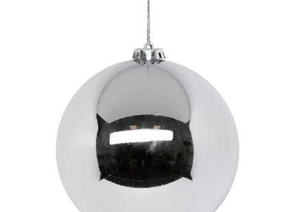Bola navideña "Maxi" cristal plateado D15cm - 184160