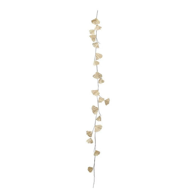 Deco navideña  hojas de ginko doradas A180cm - 184182