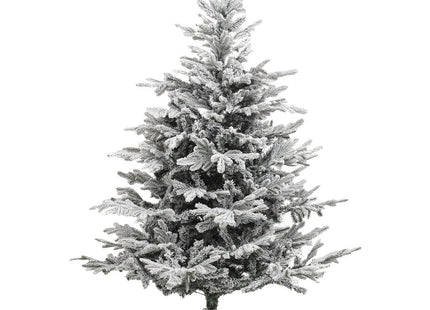 Árbol de Navidad artificial de primera calidad con flocado verde, blanco y purpurina "Frosty" A210cm - 184227