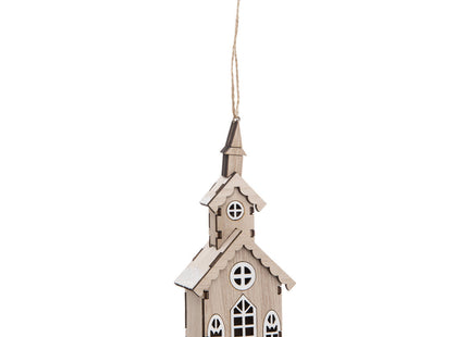 Deco navideño "Iglesia" de madera 3D - 184323