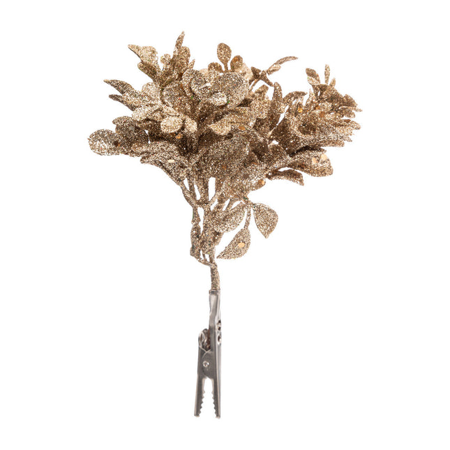 Arreglo de flores con purpurina dorada - 184401