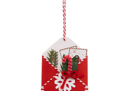 Deco navideña carta de papel rojo - 184417