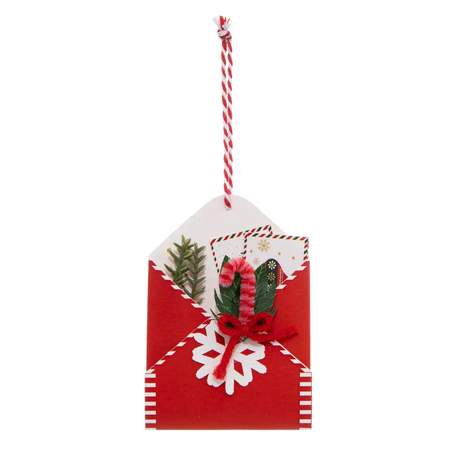 Deco navideña carta de papel rojo - 184417