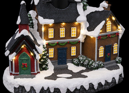 Pueblo navideño "Base de abeto" en LED - 184423