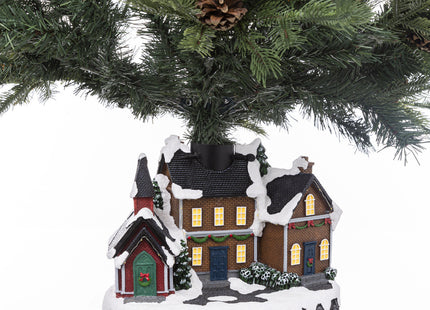 Pueblo navideño "Base de abeto" en LED - 184423