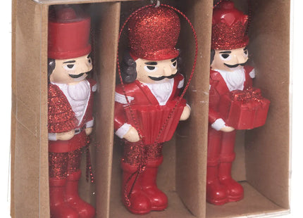 Deco navideño "Cascanueces" Rojo x3 - 184578
