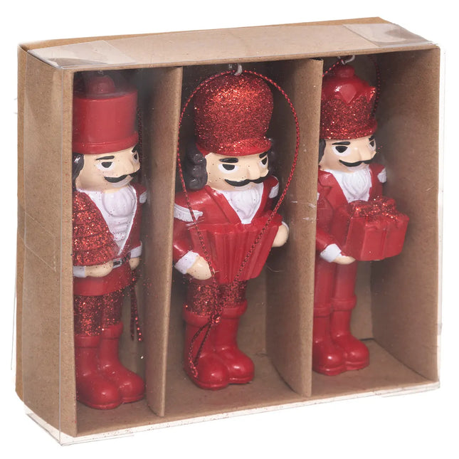 Deco navideño "Cascanueces" Rojo x3 - 184578