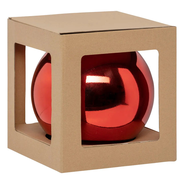 Bola navideña «Navidad Colorama» plástico rojo D25cm - 184604