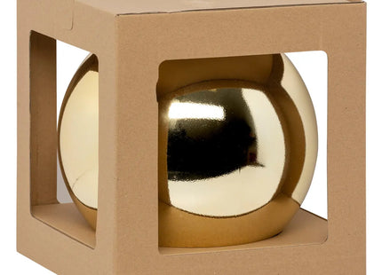 Bola navideña «Navidad Colorama» plástico dorado D25cm - 184605