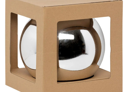 Bola navideña "Navidad Colorama" plástico plateado D25cm - 184606