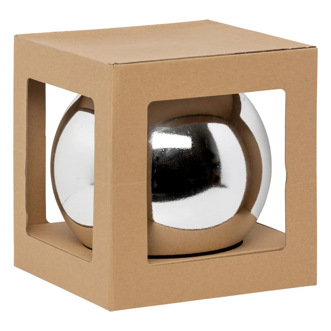 Bola navideña "Navidad Colorama" plástico plateado D25cm - 184606