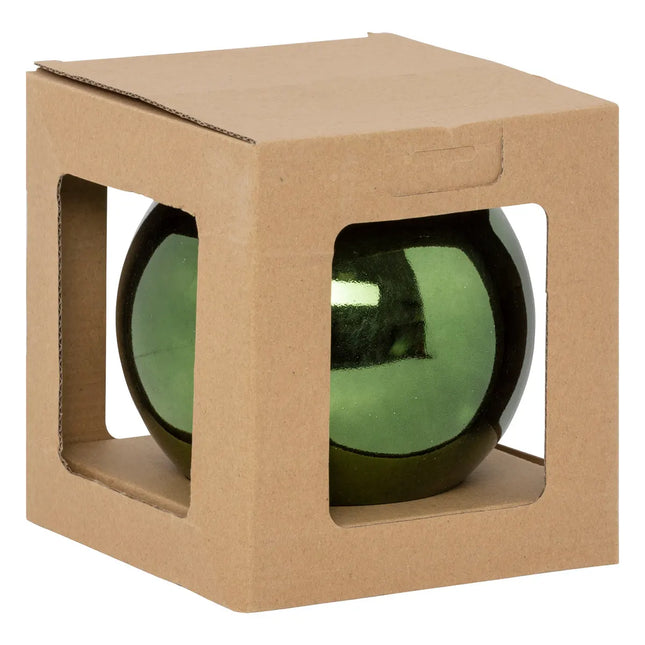 Bola navideña "Maxi" verde oliva D15cm - 184612