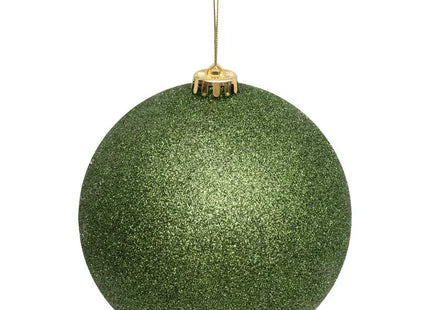 Bola navideña "Maxi" verde oliva D15cm brillante - 184612P