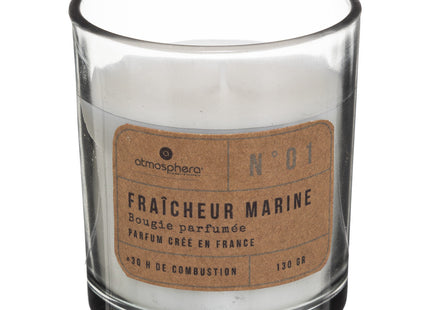 Vela perfumada tarro cristal 130g Frescura marina - Eliminador de olores de cocina - 184736D