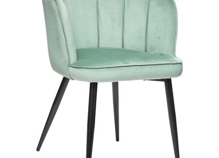 Sillón de terciopelo "Isora" verde celadon - 184900B