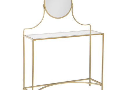 Tocador "Artif" de cristal y metal dorado A139cm - 184920