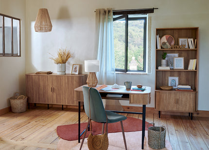 Biblioteca "Colva" 2 puertas de madera y patas de acero - 184926