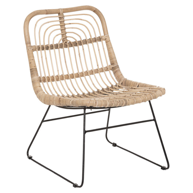 Sillón "Parsa" de ratán y patas de metal - 185084