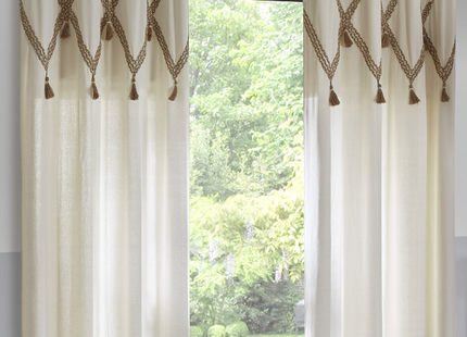 Cortina de algodón "Carmen" diseño en yute 140x260 - 185248