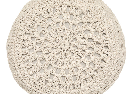 Almohada de suelo de macramé de algodón D44cm- 185255