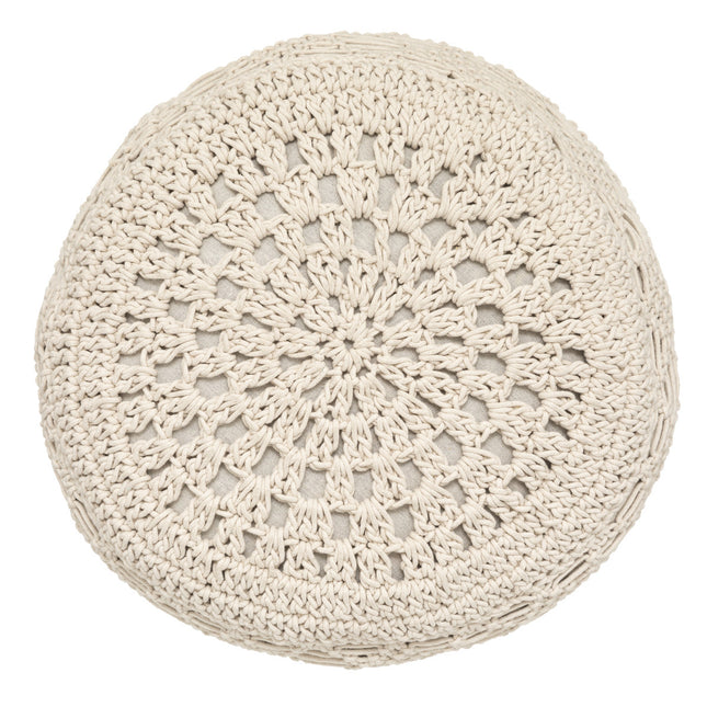 Almohada de suelo de macramé de algodón D44cm- 185255