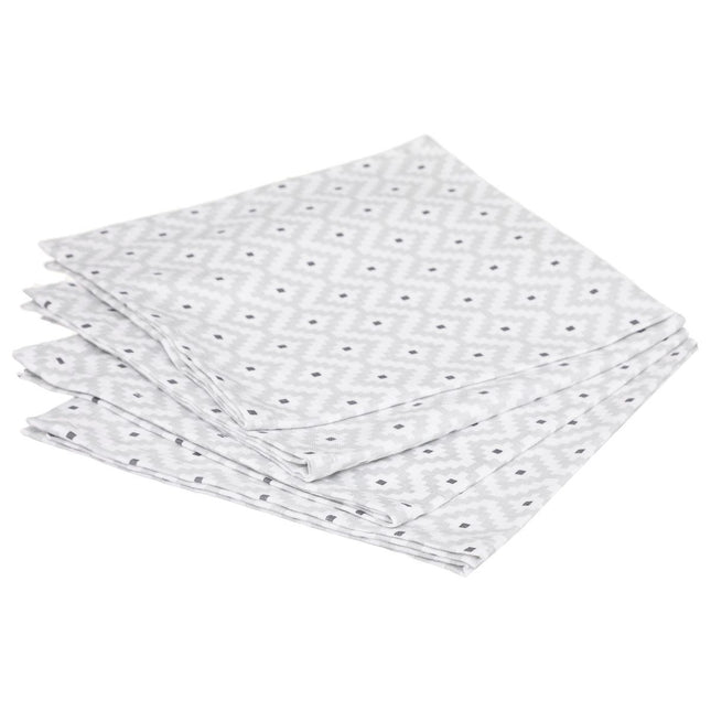 Juego de 4 servilletas de tela estampadas "Olia" gris 40x40 - 185262L