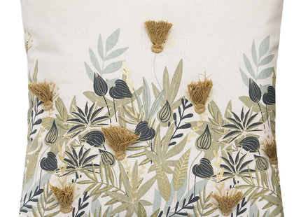 Almohada desenfundable "Palma" con bordado dorado 40x40 - 185277