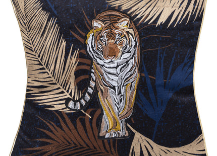 Almohada de terciopelo estampado "Tigre" bordado 45x45 - 185279