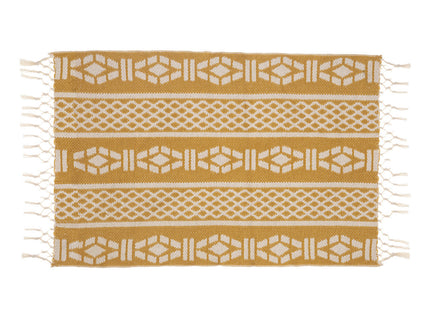 Alfombra decorativa "Trópicos del sur" en jacquard de algodón 60x90cm - 185288