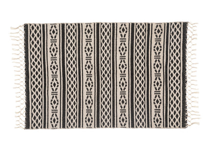 Alfombra decorativa "Trópicos del sur" en jacquard de algodón 60x90cm - 185288