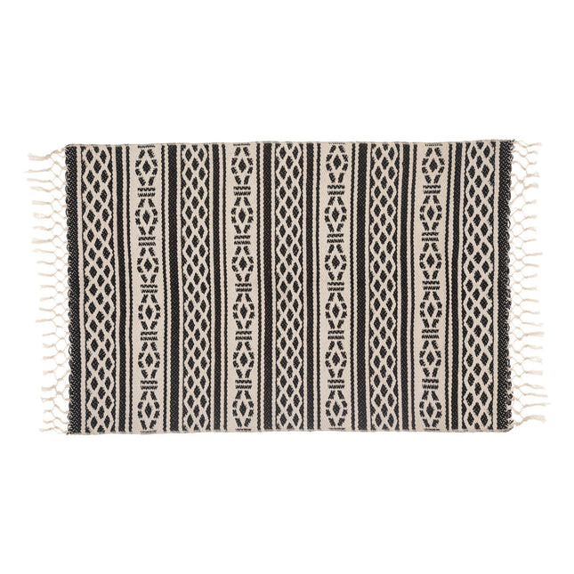 Alfombra decorativa "Trópicos del sur" en jacquard de algodón 60x90cm - 185288